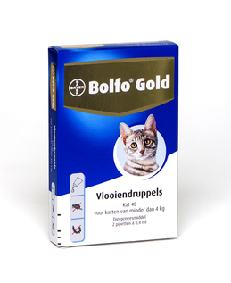 Bolfo Gold 40 kat <4 kg 2 pipetten