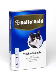 Bolfo Gold 80 kat >4 kg 4 pipetten