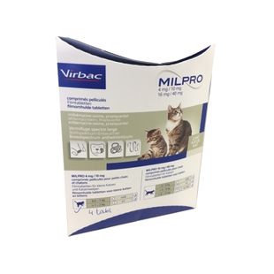 Milpro kleine kat en kitten 0,5-2 kg | 4 mg/10 mg | 4 tabletten