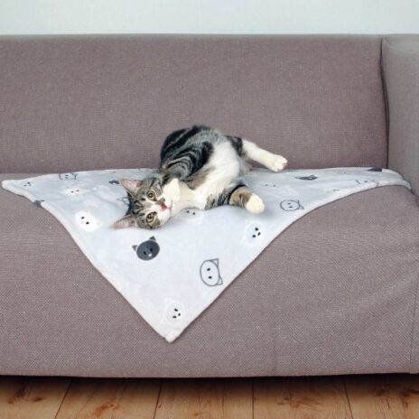 Trixie Mimi pluche deken | Lichtgrijs | 70x50cm